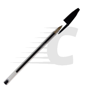 Bolígrafo BIC Cristal Negro | Transparente | 0.4mm